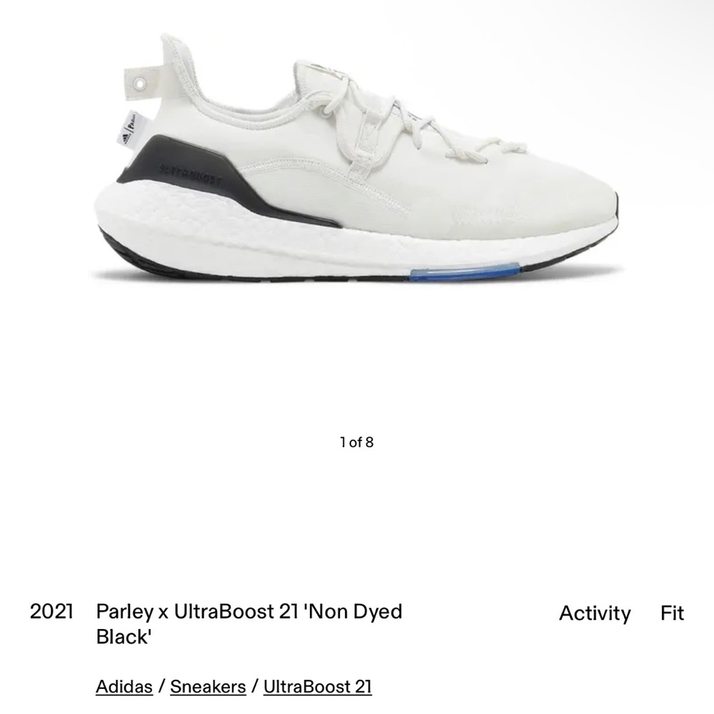 Adidas UltraBoost 21 x Parley Running Shoes size 12 never worn NWT!